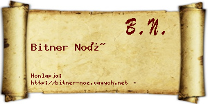 Bitner Noé névjegykártya